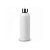 Dubbelwandige vacuüm fles met mattte-look 500ml - Wit