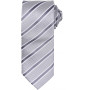 Waffle Stripe tie Silver / Dark Grey One Size