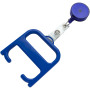 Hygiënesleutel met rollerclip - Koningsblauw/Transparant koningsblauw