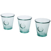Copa driedelige set van 250 ml gerecycled glas - Transparant
