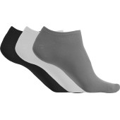 Microfibre trainer socks pack of 3 pairs Storm Grey / White / Black 43/46