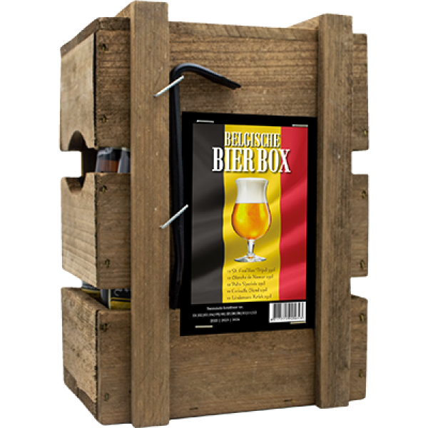 Belgische bierbox 5 flesjes x 25 cl