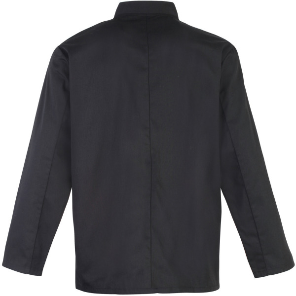 Long Sleeve Press Stud Chef's Jacket Black L