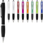 Nash coloured stylus ballpoint pen with black grip - Red/Solid black