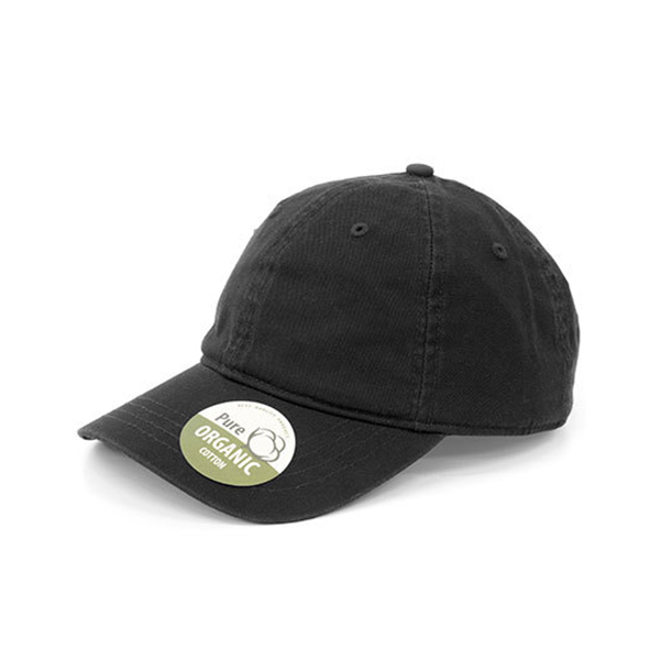 Organic cap Unstructured-Zwart