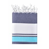 Beach Blanket - navy/turquoise/white - one size