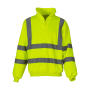 Fluo 1/4 Zip Sweat Shirt - Fluo Yellow - 2XL