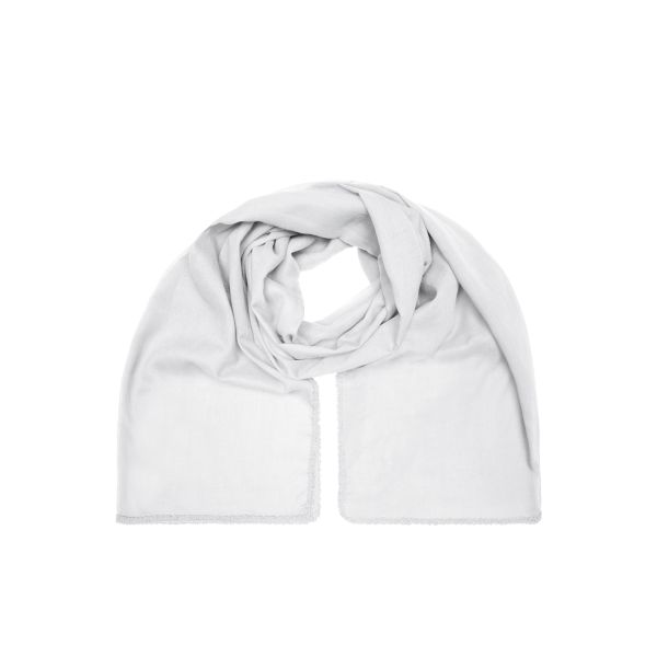 MB6404 Cotton Scarf - white - one size