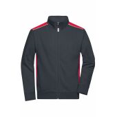 Men's Workwear Sweat Jacket - COLOR - - carbon/red - S