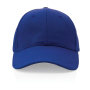 Impact 6 panel 280gr Recycled cotton cap with AWARE™ tracer, blue