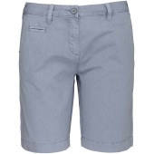 Damesbermuda met verwassen look Washed Smoky Blue 34 FR
