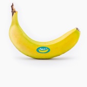 Banaan met full color fruitsticker