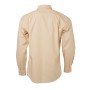 Men's Shirt Longsleeve Poplin - stone - 4XL
