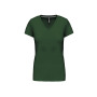 Dames T-shirt V-hals Korte Mouwen Forest Green XXL