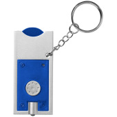 Allegro nyckelring med mynthållare och LED-lampa - Kungsblå/Silver