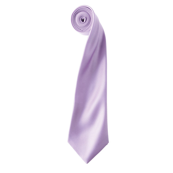 'Colours' Satin Tie Lilac One Size