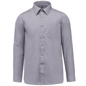Overhemd in onderhoudsvriendelijk polykatoen-popeline heren Silver XS