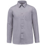 Overhemd in onderhoudsvriendelijk polykatoen-popeline heren Silver 4XL