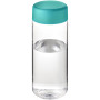 H2O Active® Octave Tritan™ 600 ml screw cap water bottle - Transparent clear/Aqua blue