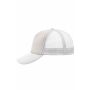 MB070 5 Panel Polyester Mesh Cap - light-grey/white - one size