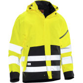Jobman 1273 Hi-vis shell jacket geel/zwart 3xl