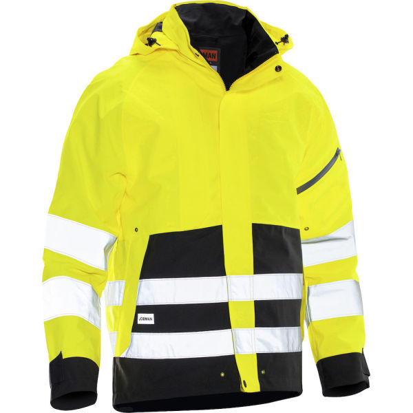 1273 Hi-vis shell jacket geel/zwart 3xl