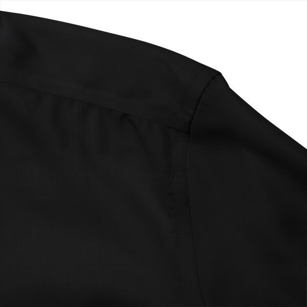 RUS Men LSL Tailored Ultimate Non-Iron Shirt, Black, S