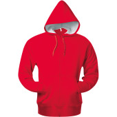 Hooded sweater met rits Red 4XL