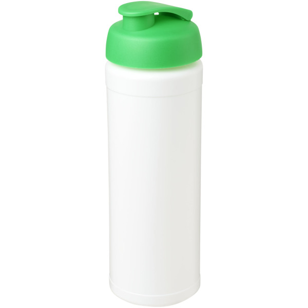 Baseline® Plus grip 750 ml flip lid sport bottle - White/Green