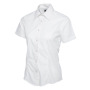 Ladies Poplin Half Sleeve Shirt - XS - White