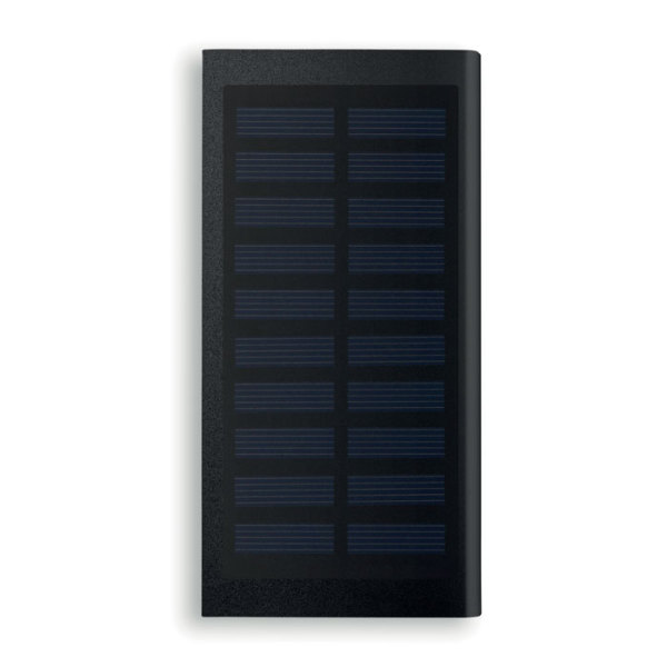 8.000 mAh Aluminium en ABS solar powerbank - Solar Powerflat