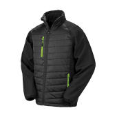 Compass Padded Softshell - Black/Lime - XS