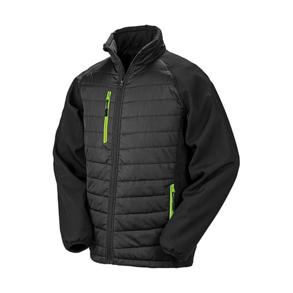 Compass Padded Softshell - Black/Lime - 2XL
