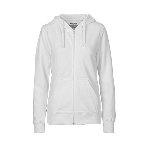 Neutral ladies zip hoodie-White-XS