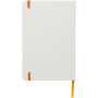 Spectrum A5 notitieboek met gekleurde sluiting - Wit/Oranje