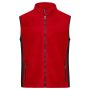 Men's Workwear Fleece Vest - STRONG - - red/black - 6XL