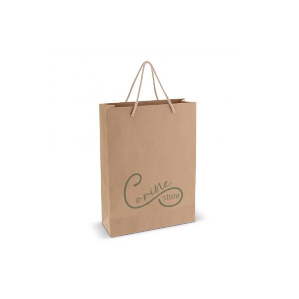Paper gift bag 120g/m² 24x12x33cm - Brown