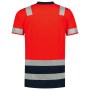 Poloshirt High Vis Bicolor 203007 Fluor Red-Ink XS