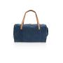 Canvas reis/weekendtas PVC vrij, blauw