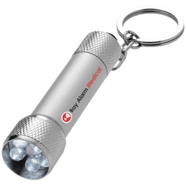 Draco LED sleutelhangerlampje - Zilver