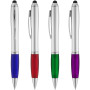 Nash stylus balpen met gekleurde grip - Zilver/Paars
