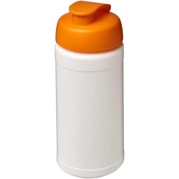 Baseline® Plus 500 ml flip lid sport bottle - White/Orange