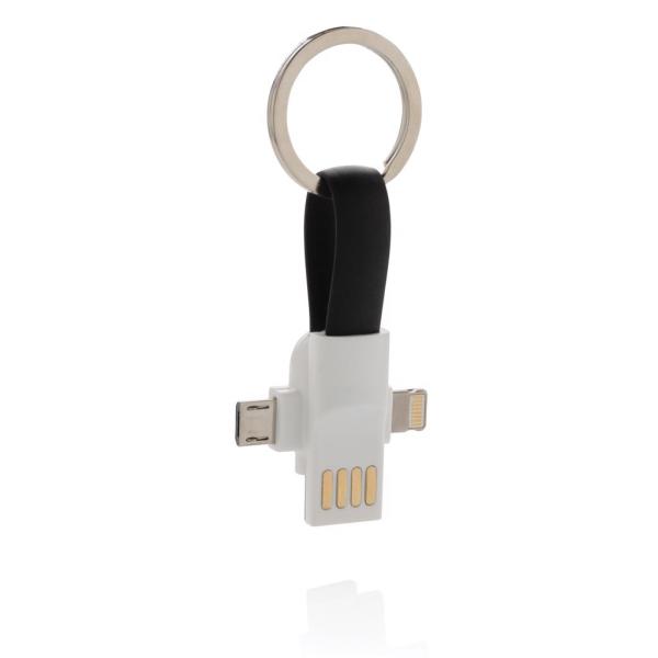 3-in-1 keychain cable, black