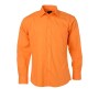Men's Shirt Longsleeve Poplin - orange - S