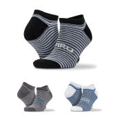 3-Pack Mixed Stripe Sneaker Socks - Color Mix 2 - L/XL