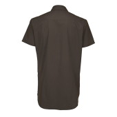 Black Tie SSL/men Poplin Shirt - Coffee Bean
