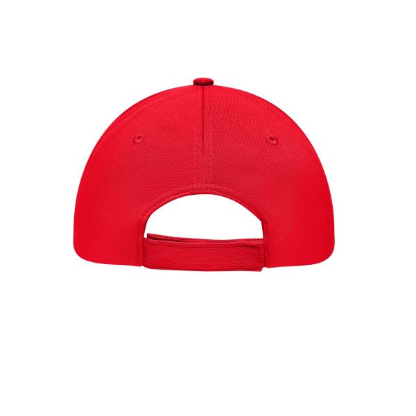 MB6214 6 Panel Sport Mesh Cap - red - one size