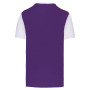Volwassen tweekleurige jersey met korte mouwen Sporty Purple / White 3XL