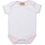 Contrast Baby Bodysuit White / Pale Pink 12/18M