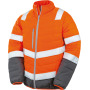Soft padded Safety Jacket Fluorescent Orange / Grey 4XL